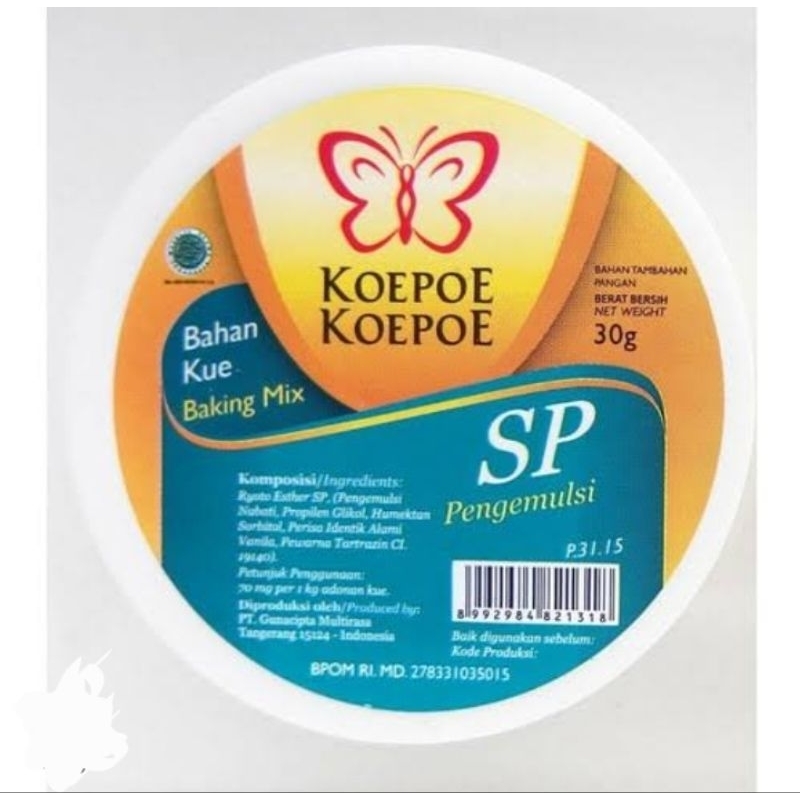 

Sp kupu kupu pengembang kue koepoe2, pengemulsi 30g