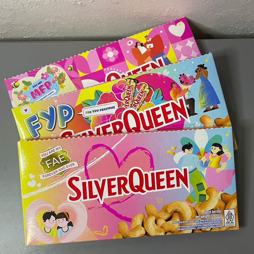 

RK60 SILVERQUEEN VALENTINE 2 PC X 55 GR LIMITED EDITION CASHEW / PROMO SPECIAL COKLAT VALENTINE
