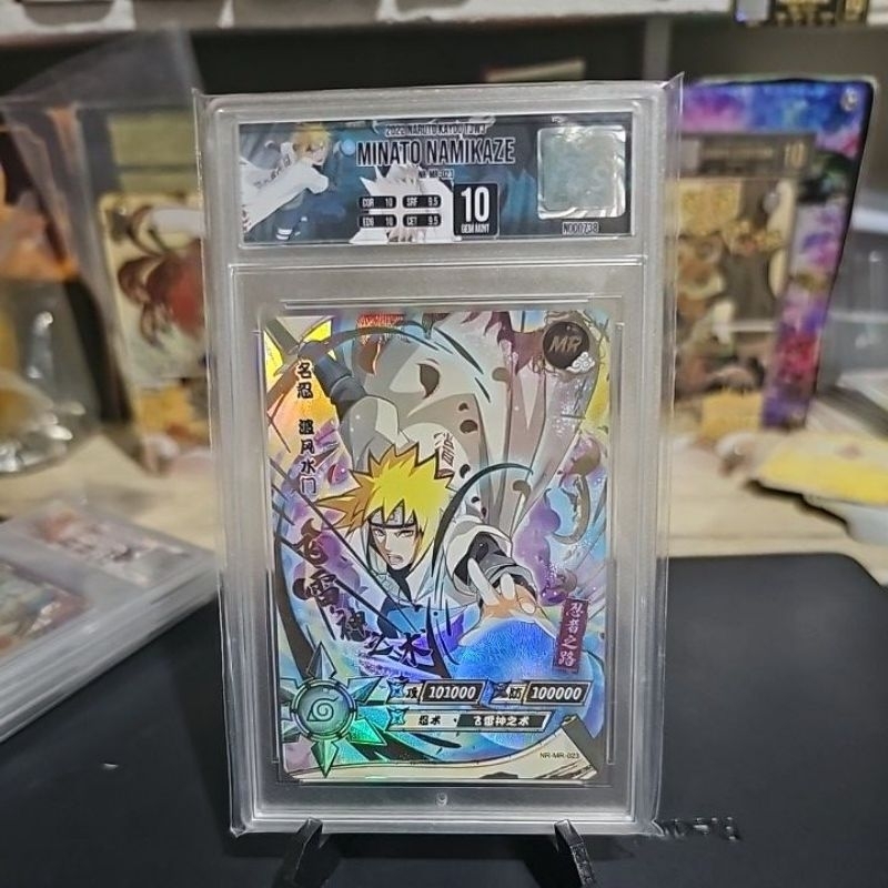 minato namikaze mr grading slab egs 10 gem mint original naruto kayou bukan ccg