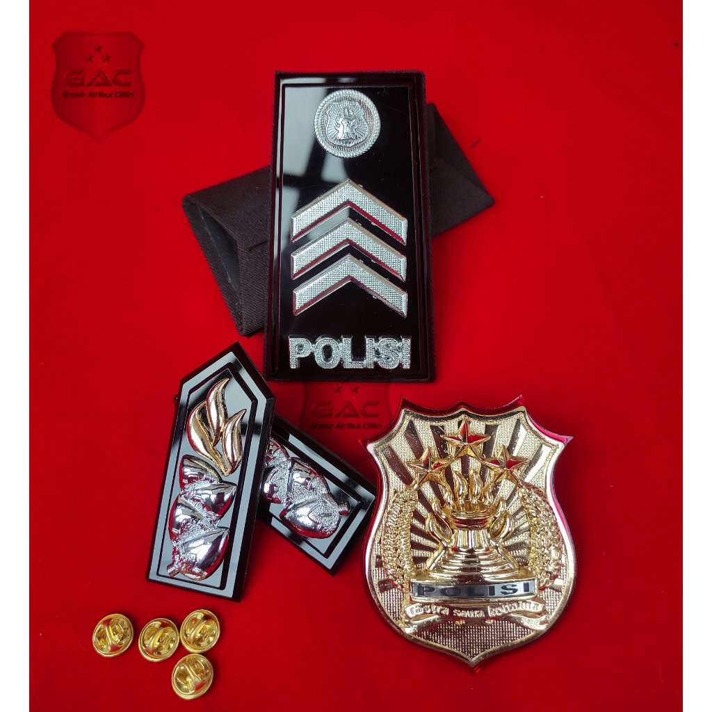 PAKET PANGKAT PDH POLRI BINTARA + MONOGRAM + KEWENANGAN POLISI