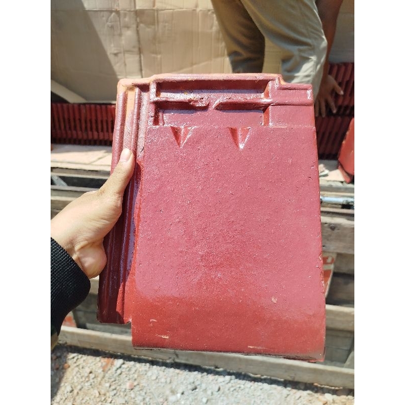 (Terlaris)Genteng Flat Minimalis Tanah liat Cat Pernis