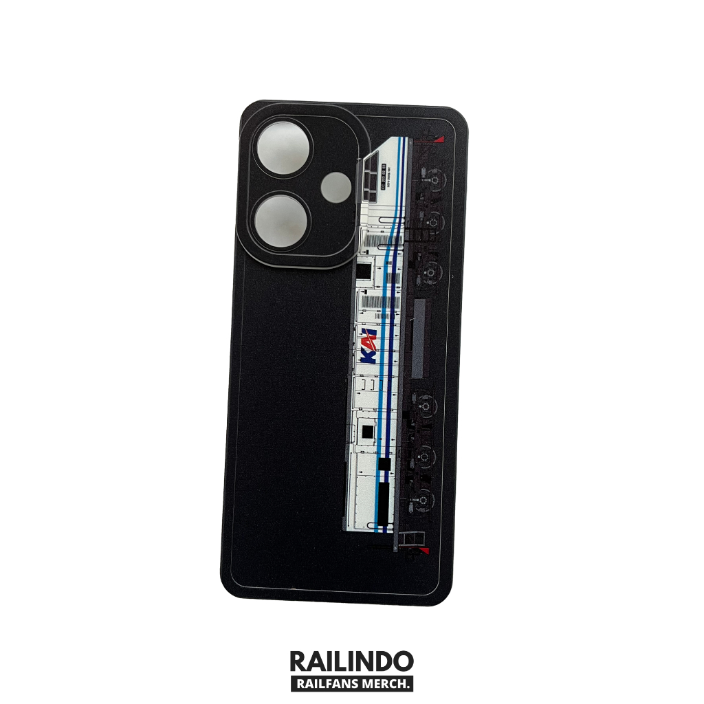 Railindo - Casing Handphone Kereta Api Lokomotif "CC 203 WNB Panjang" - Black