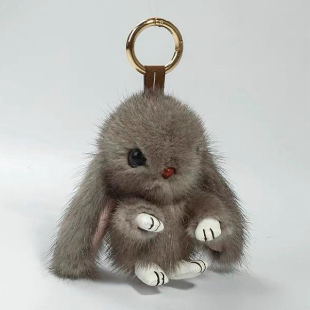 GANTUNGAN KUNCI KELINCI BULU POMPOM RABBIT | RABBIT BAG CHARM | FUR BAG CHARM