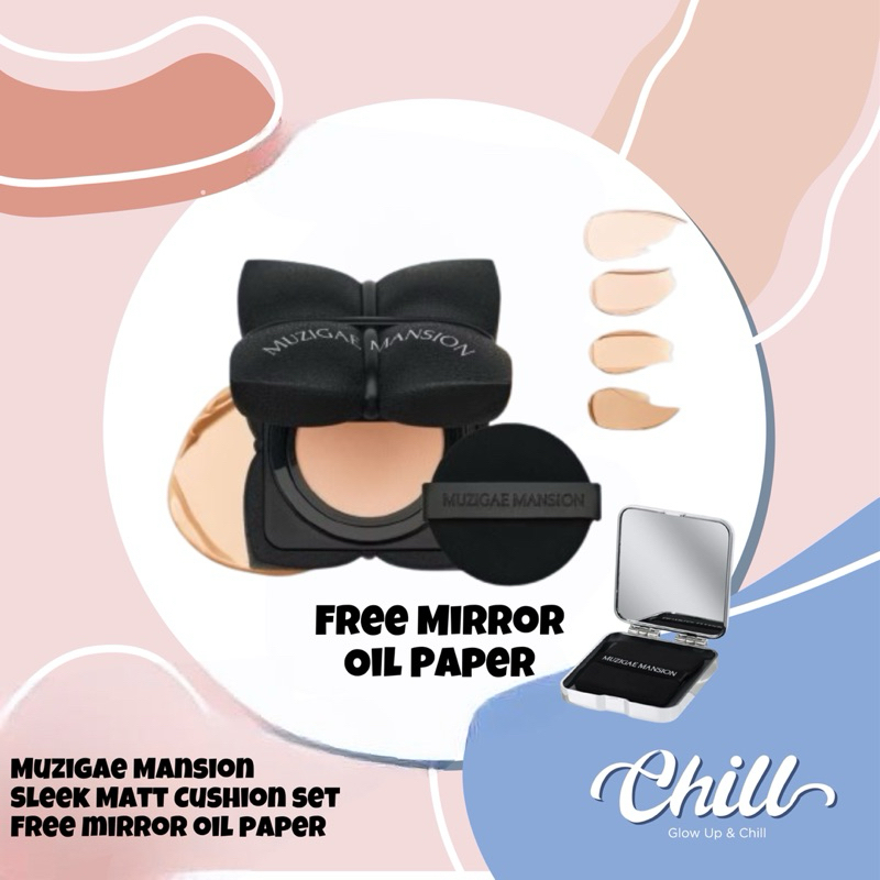 Muzigae Mansion Sleek Matt Cushion Set Free Mirror Oil Paper