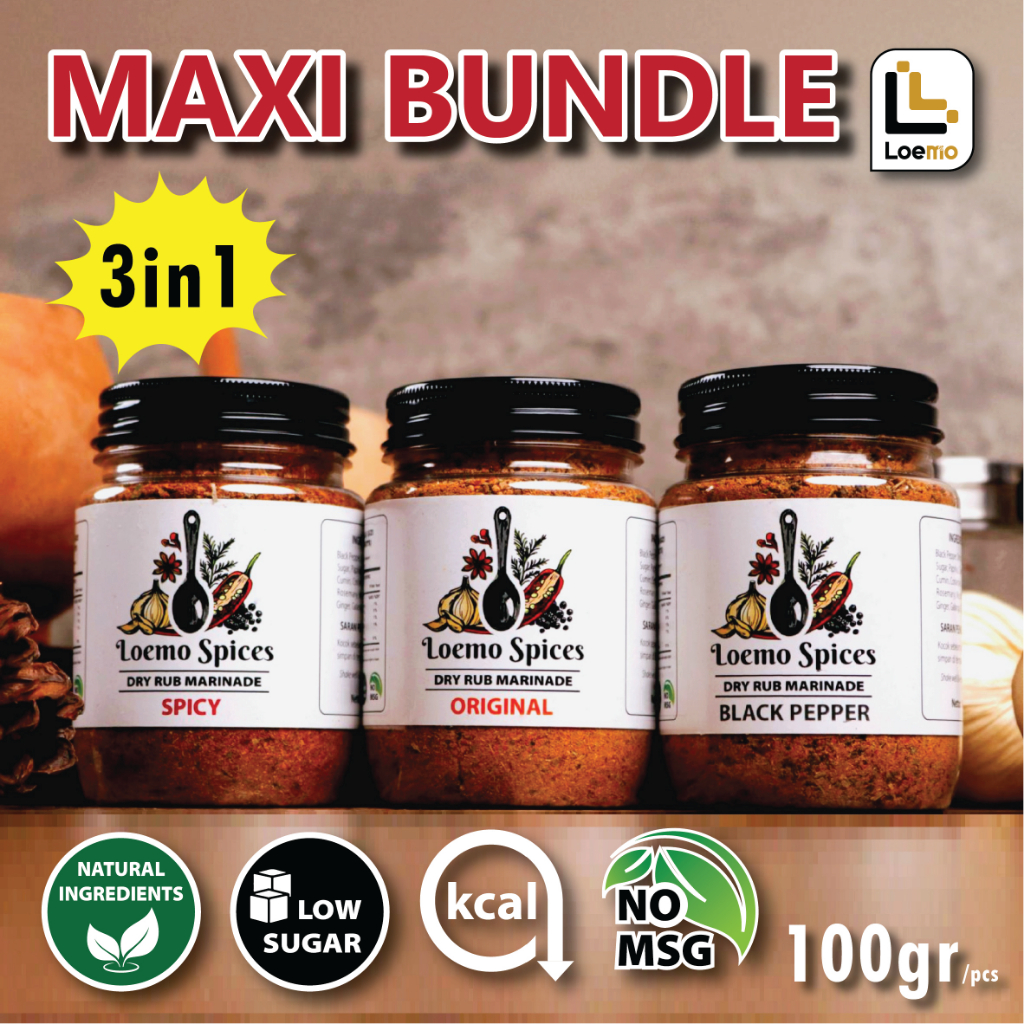 

PROMO! Loemo Spices Maxi Bundle - Bumbu Marinasi Kering Rendah Kalori dan Rendah Gula Cocok untuk Diet