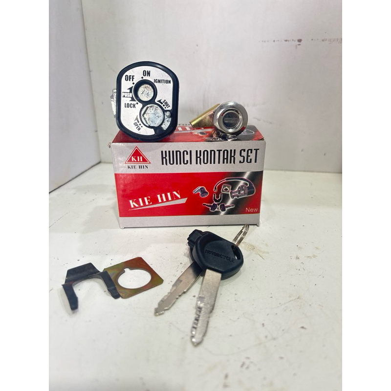 Kunci Kontak + Jok Motor / Key Set Assy Beat Pop 2016 + 2 Anak Kunci - Kie Hand