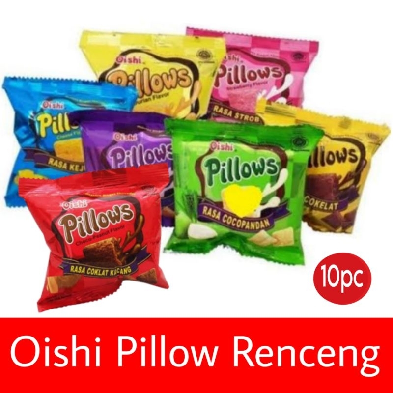 

Oishi Pillows coklat Ubi keju durian isi 10bj