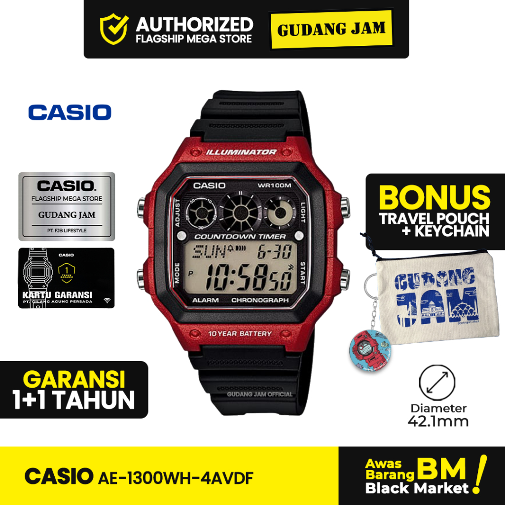 Jam Tangan Casio AE-1300WH-4AVDF AE-1300WH AE-1300 AE1300WH AE 1300WH
