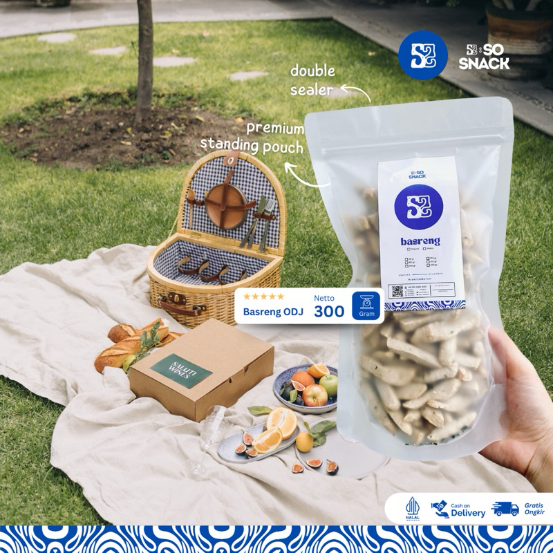 

SO SNACK Basreng Original Daun Jeruk - Standing Pouch - - Cemilan Kekinian - Makanan Ringan