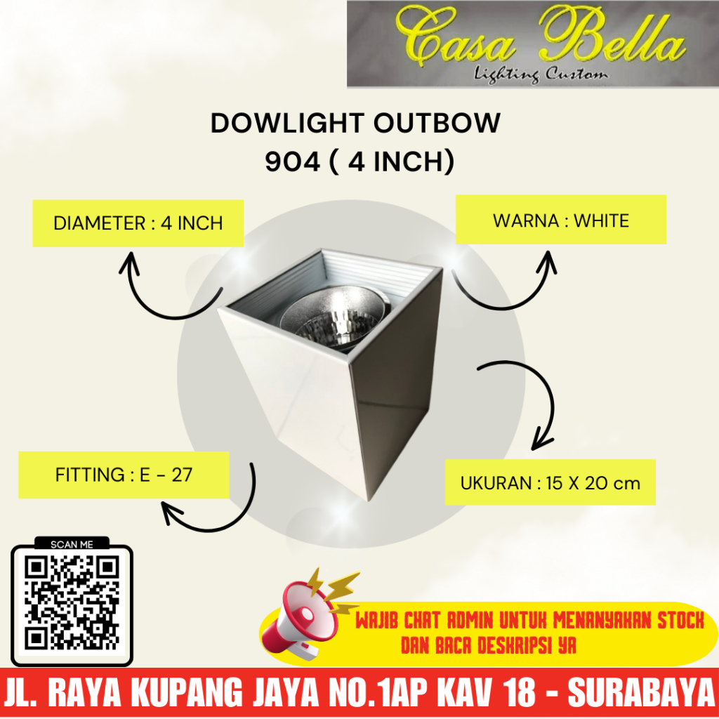 LAMPU DOWN LIGHT OUTBOW 904 ( 4 INCH)