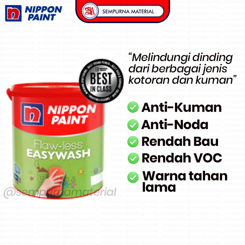 LIve - Cat Nippon Paint Flawless Easywash ( 2.5 Liter )