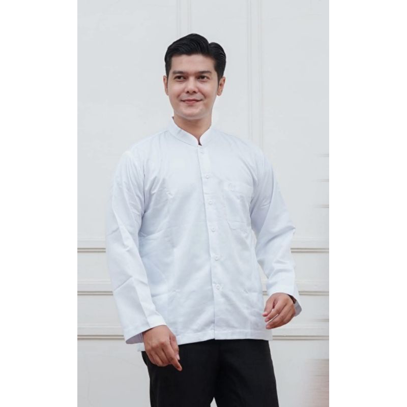 BAJU KOKO HAIBAH LENGAN PANJANG PUTIH MODEL AMMU