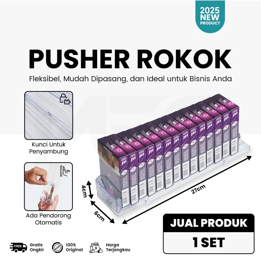 PUSHER ROKOK / TEMPAT ROKOK / RAK ROKOK AKRILIK