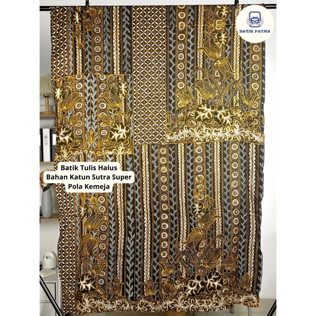 BATIK FATMA - Kain Batik Tulis Halus - Kain Sutra - Pola Kemeja - Batik Solo