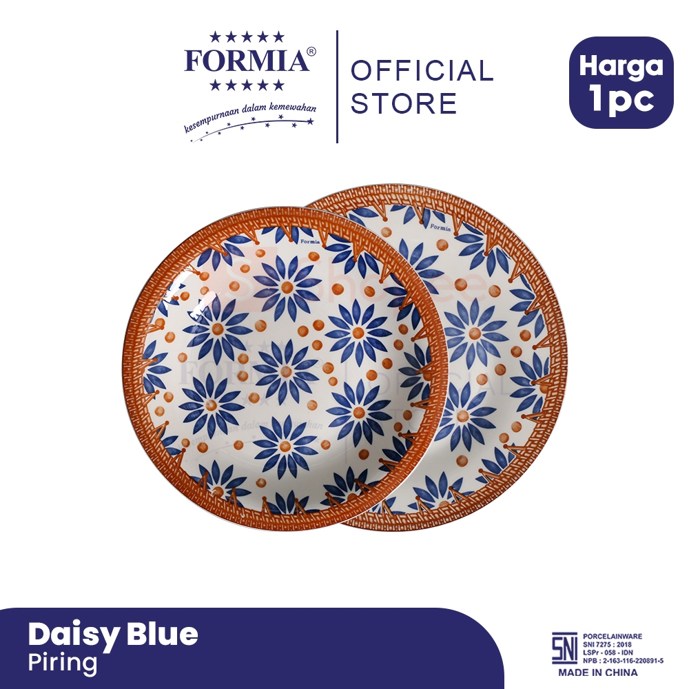 Formia Piring Keramik Daisy Blue
