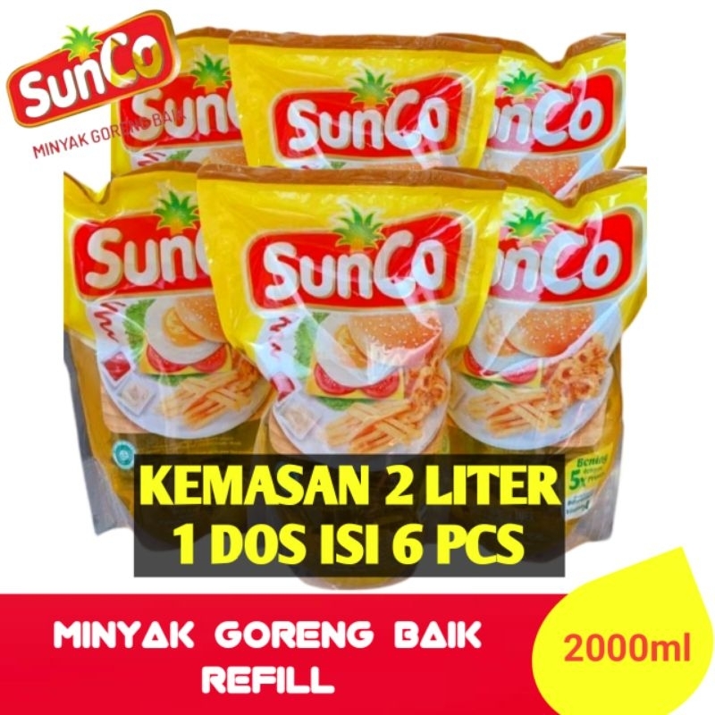 

Minyak Goreng Sunco 2Liter 1dos isi 6pcs