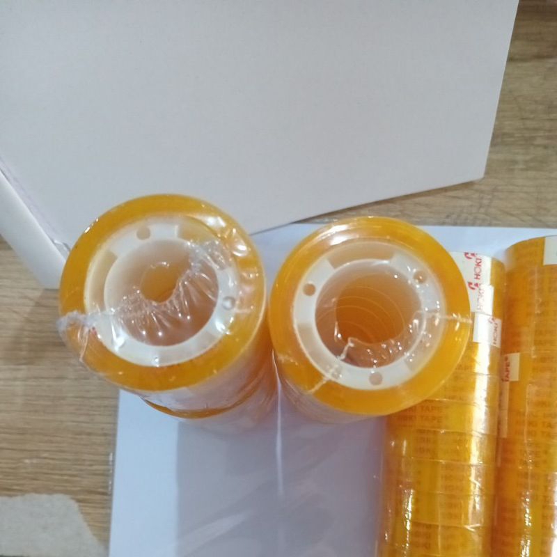 Isolasi kado bening tebal murah .1 slop isi 12/ harga per slop