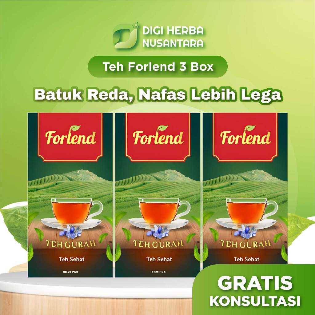 

FORLEND Teh Gurah Original - Membantu Atasi Permasalahan Lendir & Dahak - 3 Box