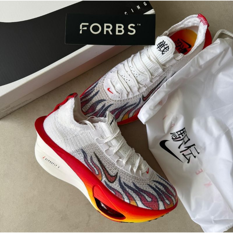 Nike Air Zoom Alphafly Next% 3 PRM Ekiden Pack || electric white red fire black university habanero