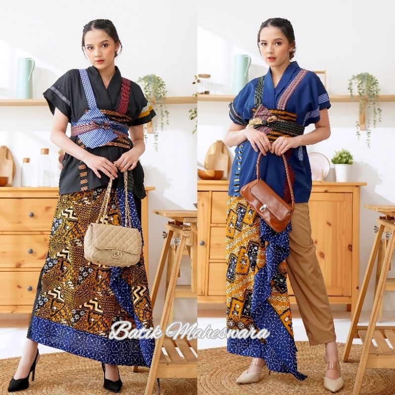 Batik Maheswara - Set Outer Celana Batik Wanita Qhisti