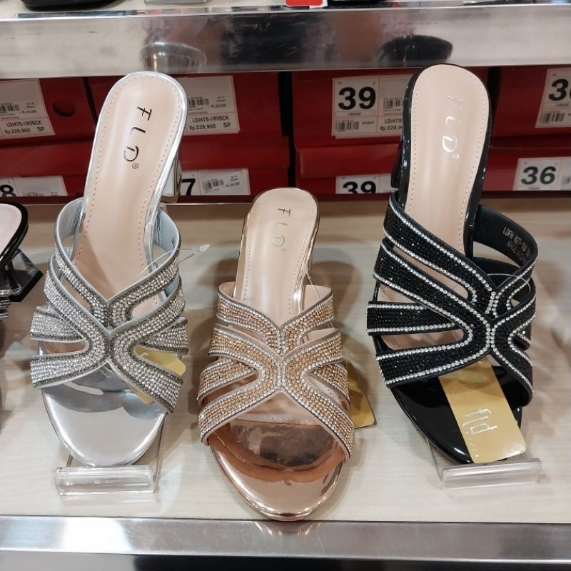 FLD sandal wanita pesta heels 7cm original