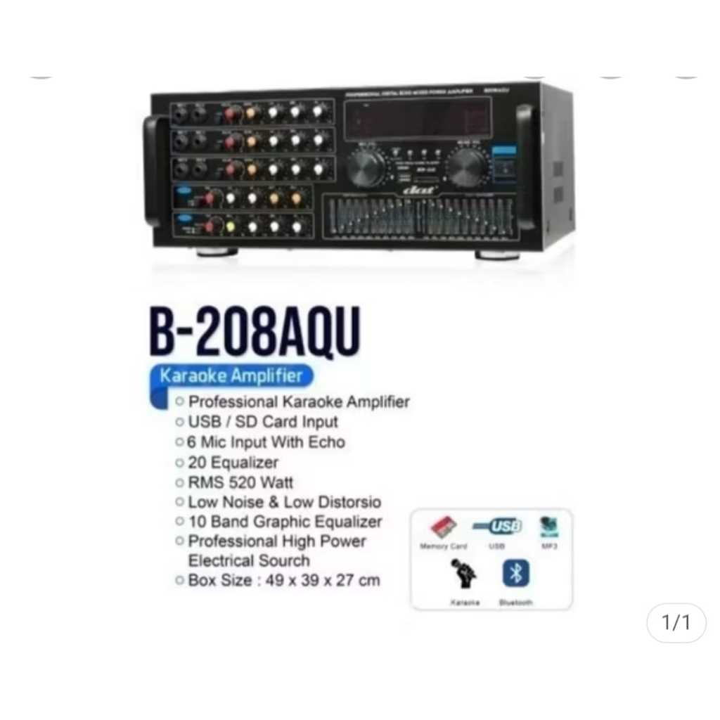 DAT B208AQU Karaoke Amplifier ORIGINAL