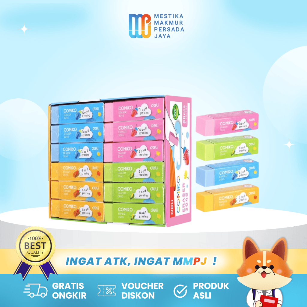 

Deli E3045 Penghapus Karakter Lucu Bentuk Permen Karet