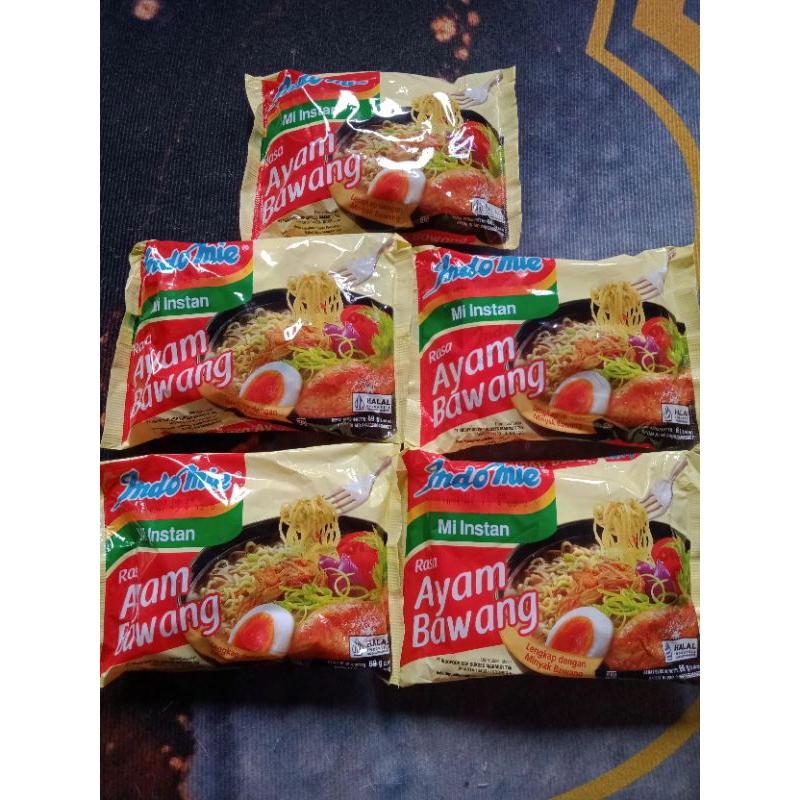 

indomie ayam bawang indomie kuah ayam bawang mie instan indomie isi 5pcs(69gr)