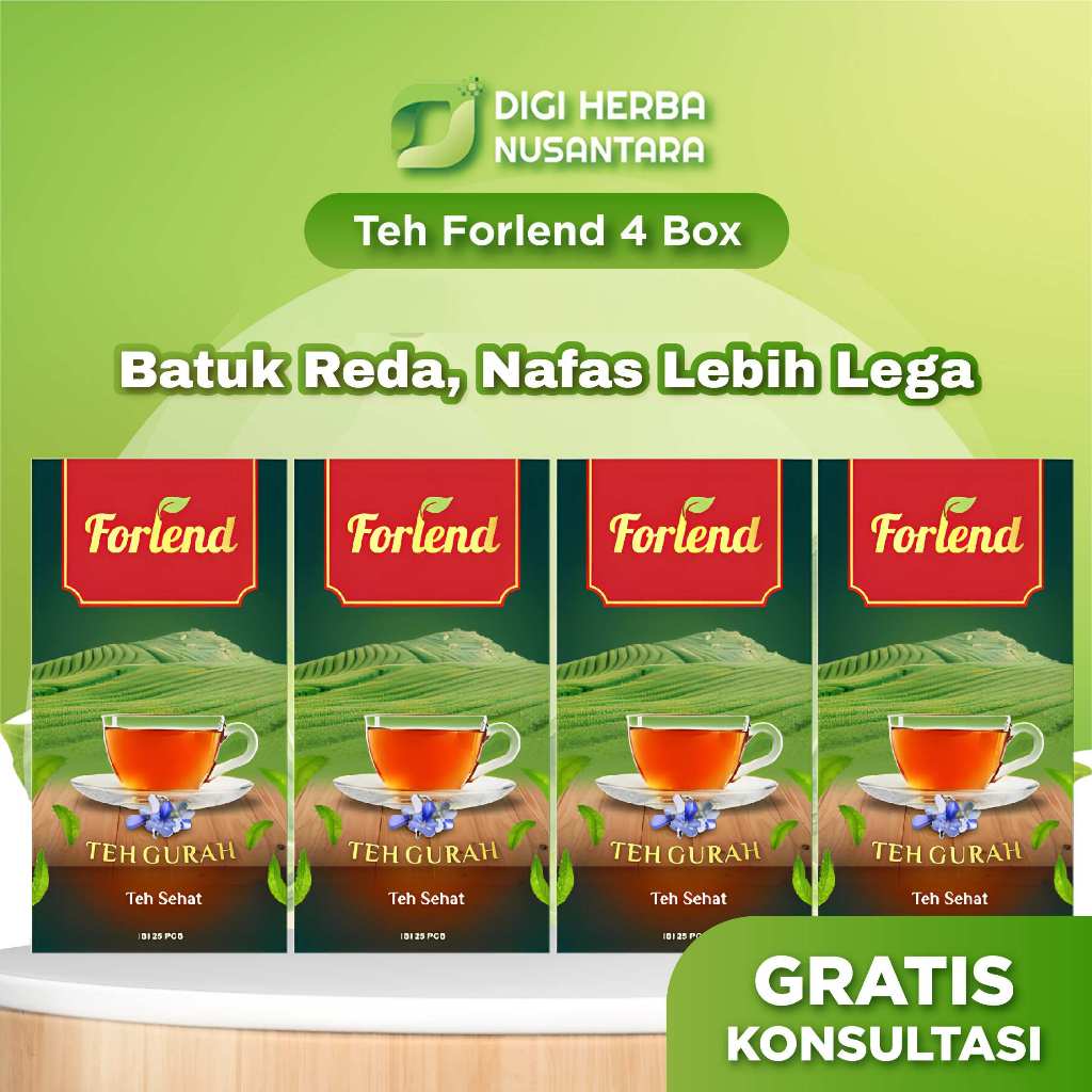 

FORLEND Teh Gurah Original - Membantu Atasi Permasalahan Lendir & Dahak - 4 Box
