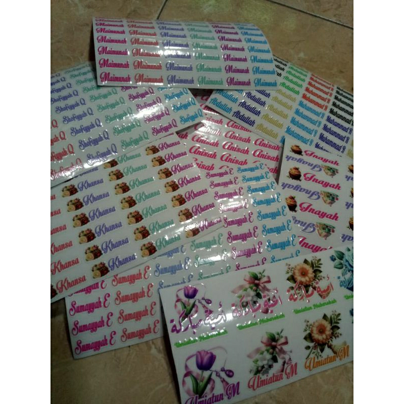 

pesanan stiker timbul