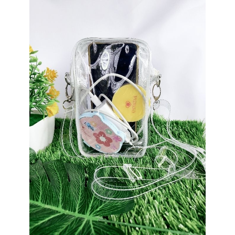 Tas hp transparan/tas mika transparan/tas wanita