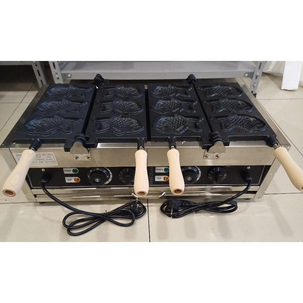 Electric Taiyaki Machine / Mesin Kue Taiyaki Listrik / Fish Waffle Mulut Tertutup BFK-1103A-2