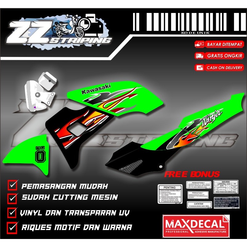 stiker STRIPING kawasaki NINJA KISS MOTIF API 02(bisa request)