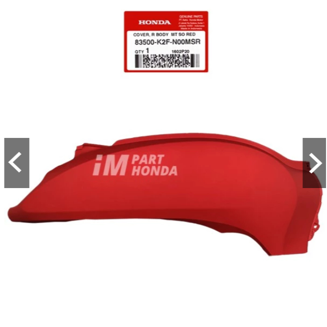 83500-K2F-N00MSR Cover Body Kanan Motor Honda New Scoopy eSP K2F Stylish Red Merah Doff