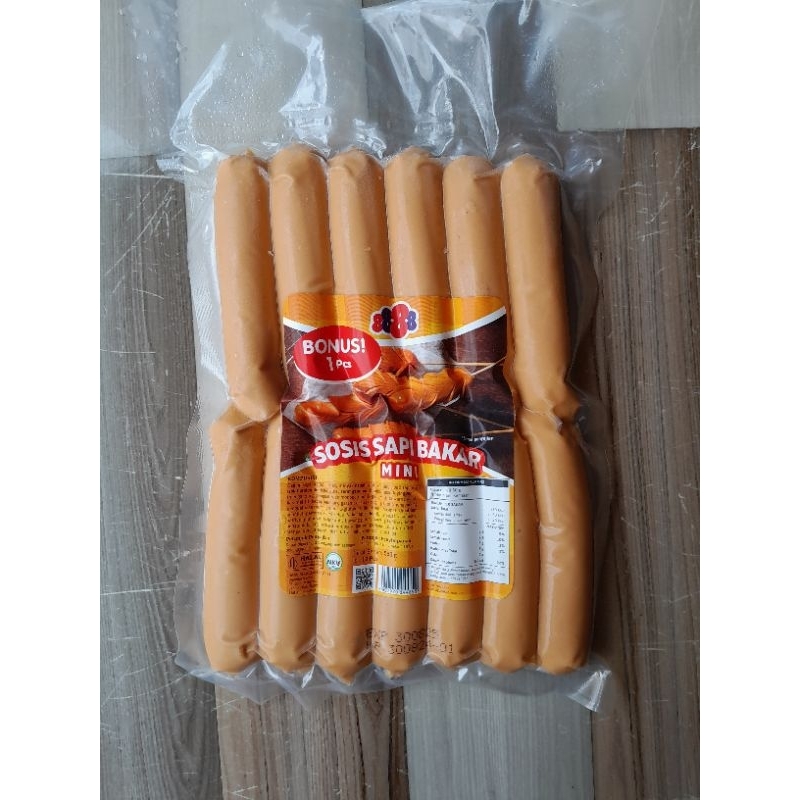

sosis sapi jumbo atau jumbo mini 8888 / sosis bakar / sosis enak