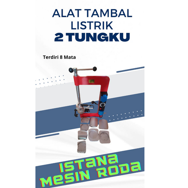 Alat Press Ban Dua Tungku Pemanas Alat Tambal Ban Listrik / Mesin Kompor Berkualitas 2 Tungku Premiu