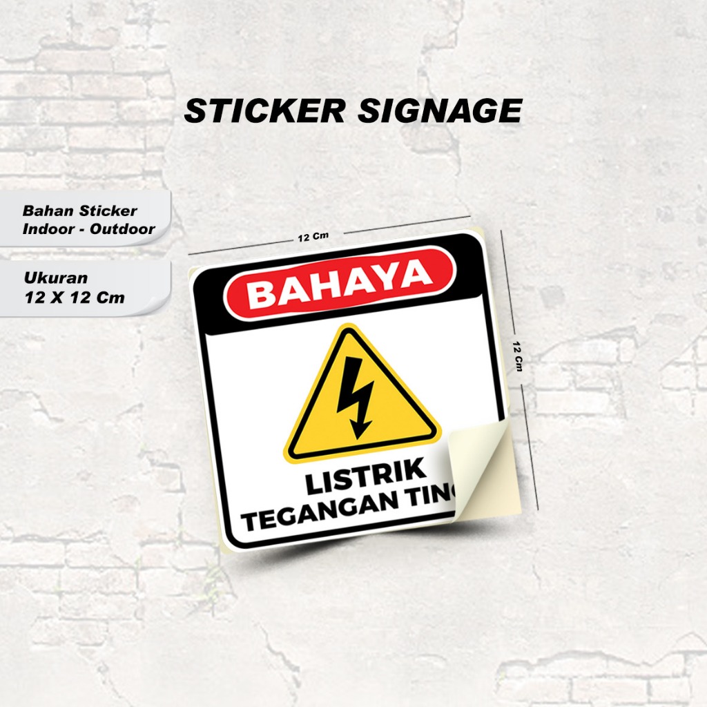 

RD - STIKER PERINGATAN MURAH BAHAN VINLY / STIKER PERINGATAN TANDA BAHAYA UKURAN 12 X 12 / STIKER SIGNAGE PERINGATAN / INDOOR - OUTDOOR