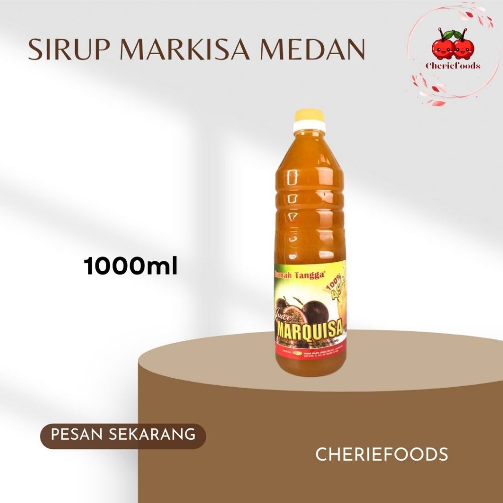 

Sirup Markisa Asli Brastagi Medan - 1000 ML (100% Gula Murni) CAP RUMAH TANGGA - HOME MADE