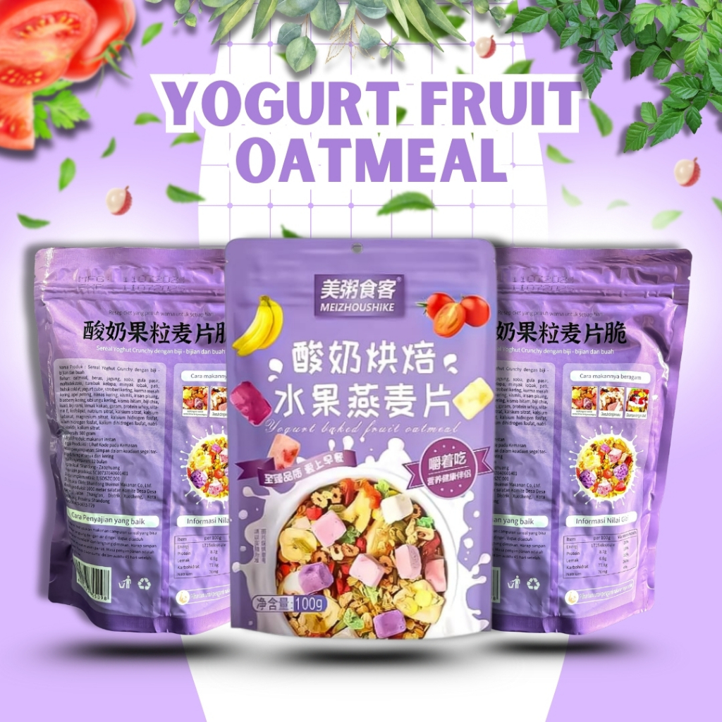 

GUWANGDA Yogurt Fruits Oatmeal Minuman Sereal Menyehatkan 500gr