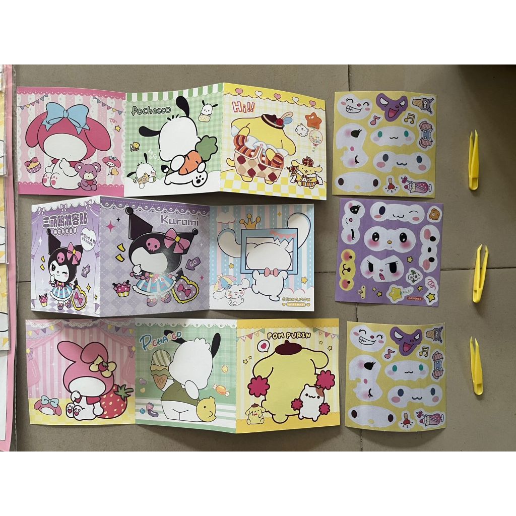 

Stiker Wajah Sticker Puzzle Sanrio Stiker Dress Up