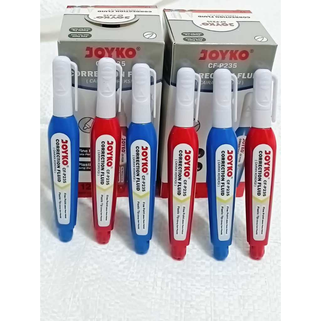 

1 kotak (12pcs) tip-ex joyko CF-P235/correction fluid