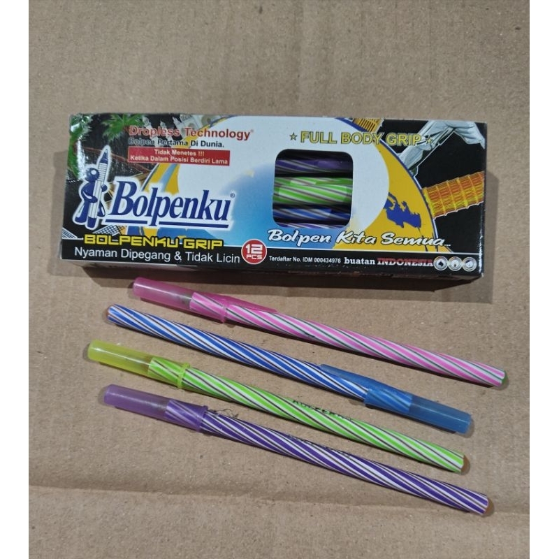 

pulpen bulpenku grip isi 12 pcs