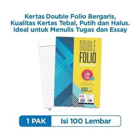

[1 Pak] Kertas Double Dobel Folio Bergaris SIDU / Sinar Dunia 100 lembar