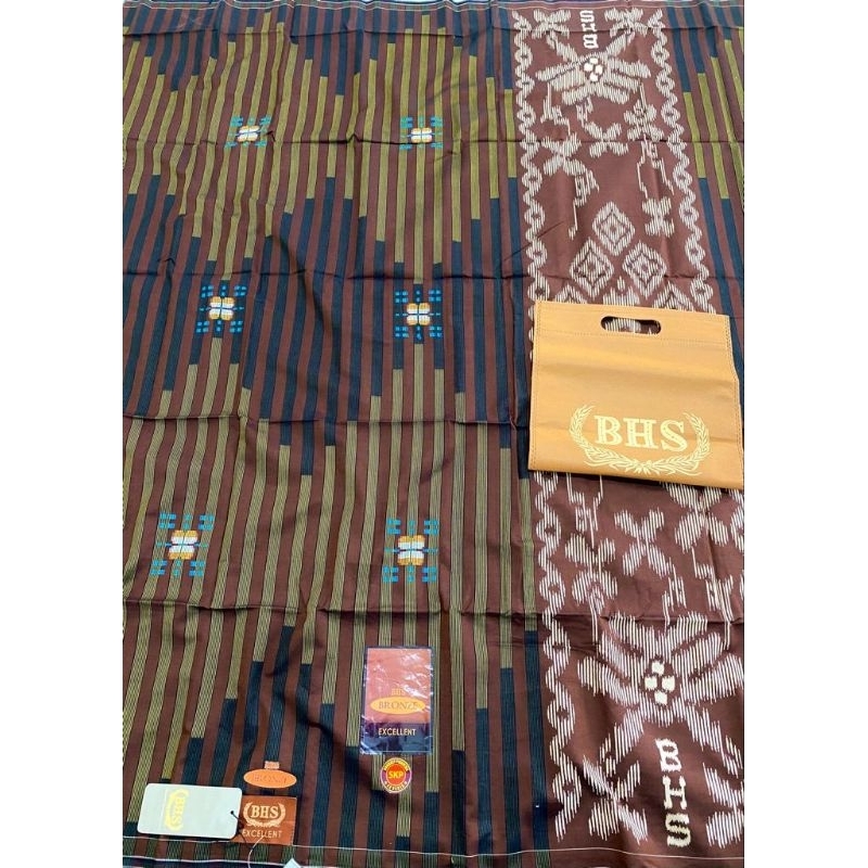 Sarung BHS Excellent Mercerized SKT Songket Mix Bronze