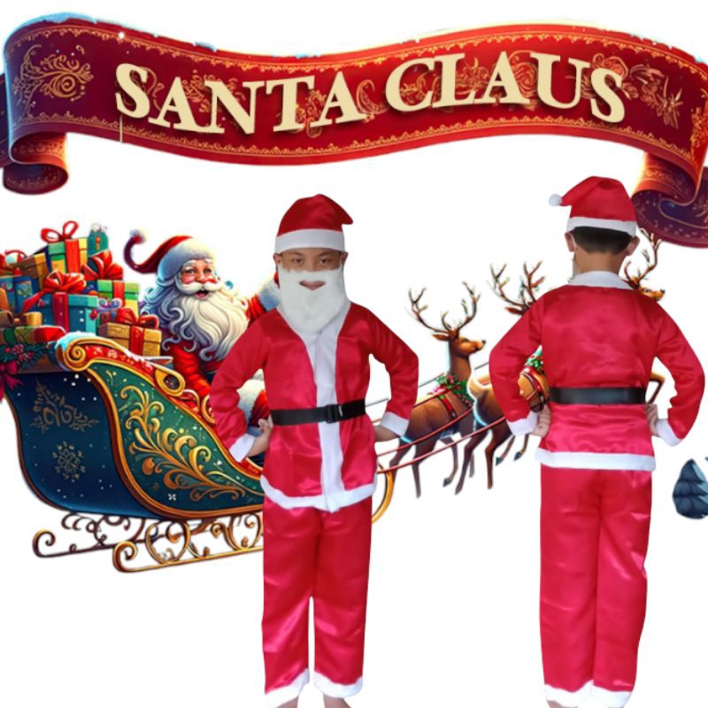 Kostum Santa Claus Christmas/Kostum Natal Santa Claus