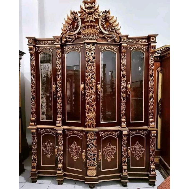 Lemari Hias Shima Full ukir jati jepara