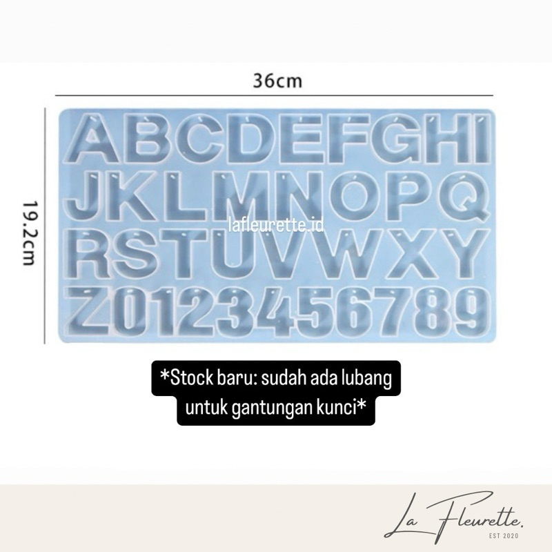 cetakan resin huruf / cetakan resin alfabet / letter silicone resin mold / alphabet silicone resin m
