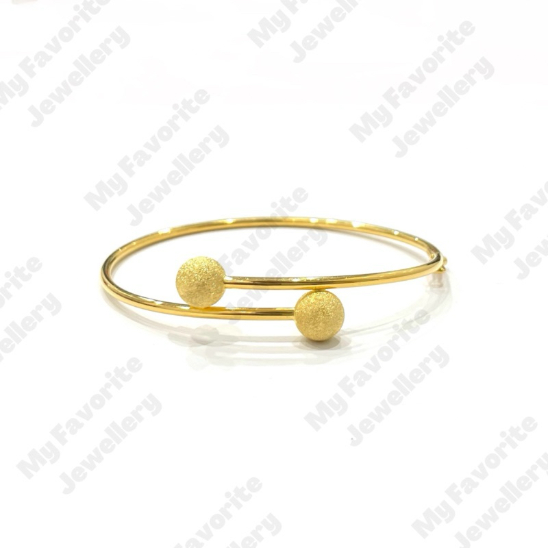 Gelang Silang Bola Pasir Variasi Emas Asli Kadar 875