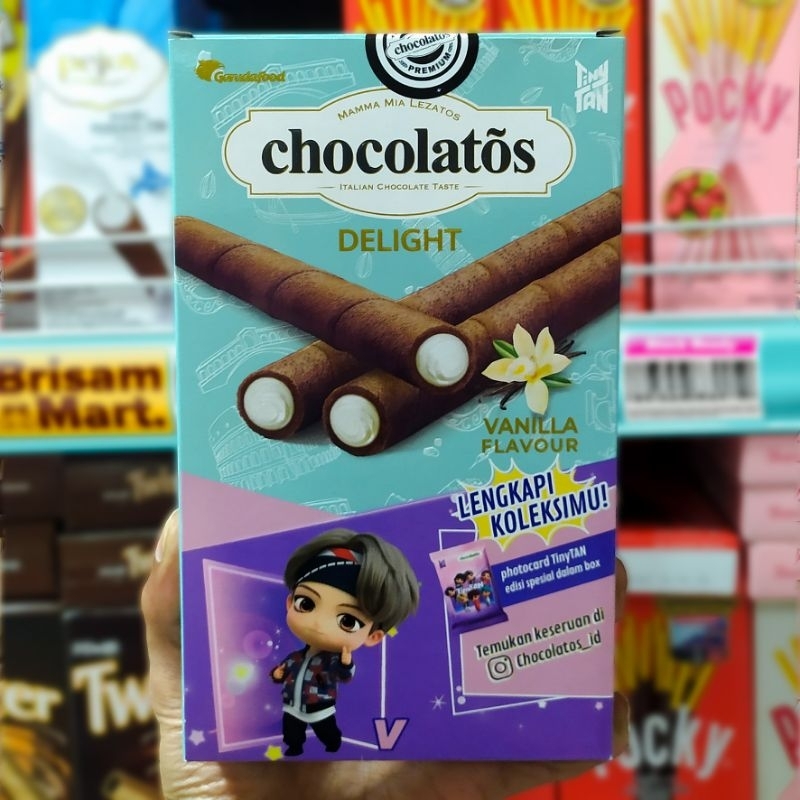 

Chocolatos TINYTAN Spesial Edition Wafer Roll Delight Vanilla 90g