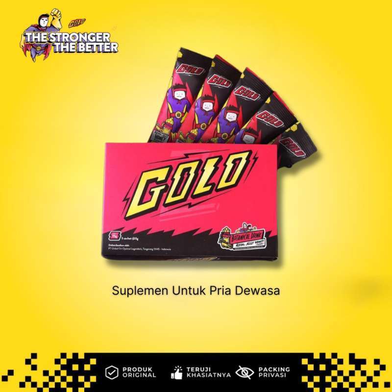 

Golo Ginseng Ori 100% - Obat Kuat Pria Dewasa / Penambah Stamina - Privasi Aman! - 1 box isi 5 Saset